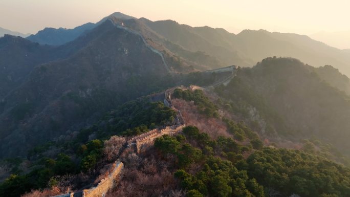 航拍慕田峪长城秋景-5