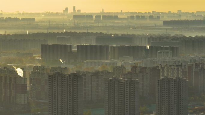 航拍北京北部城区楼群-2