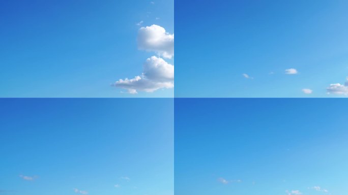 天空延时动态蓝天白云晴朗少云朵晴空好天气