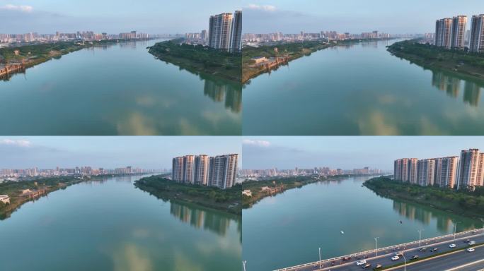 4K航拍南宁清川大桥一镜到底