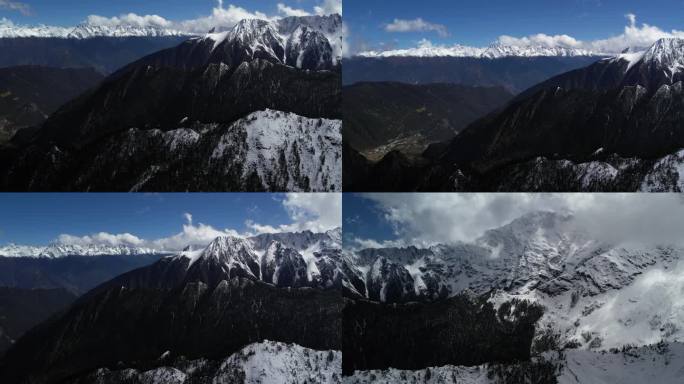 梅里雪山雨崩徒步航拍风光