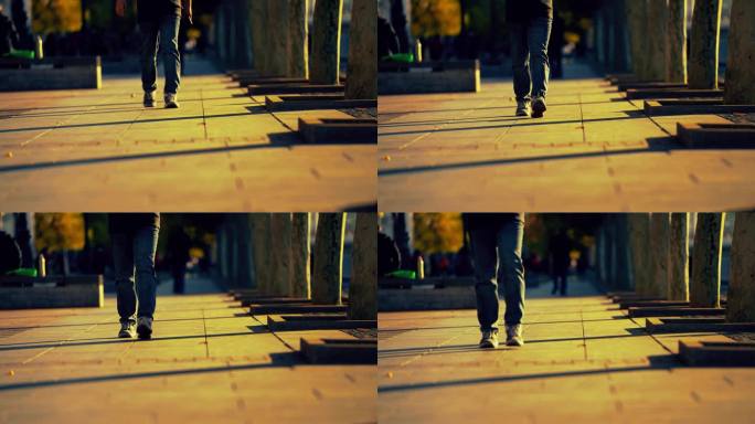 走路脚步特写