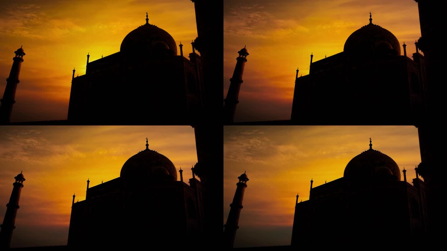 夕阳下清真寺