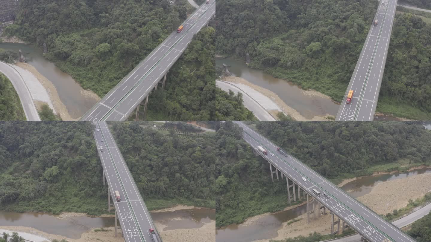 山间的高速公路高架桥