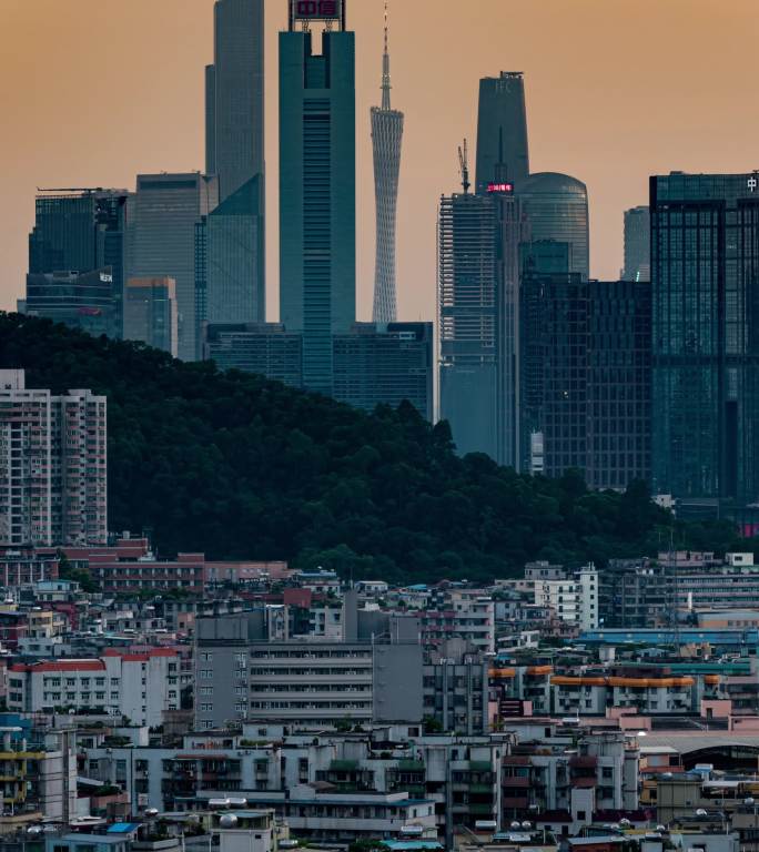 广州地标建筑四件套日转夜