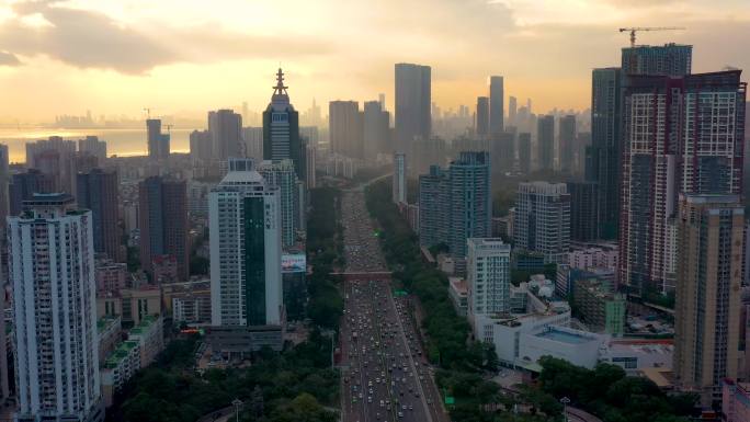 深圳滨河路晚霞