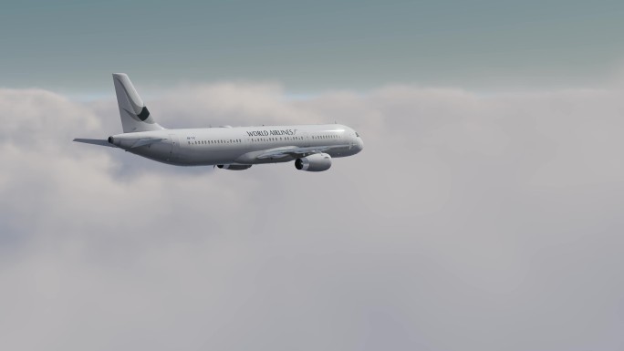 4K飞机云层飞翔