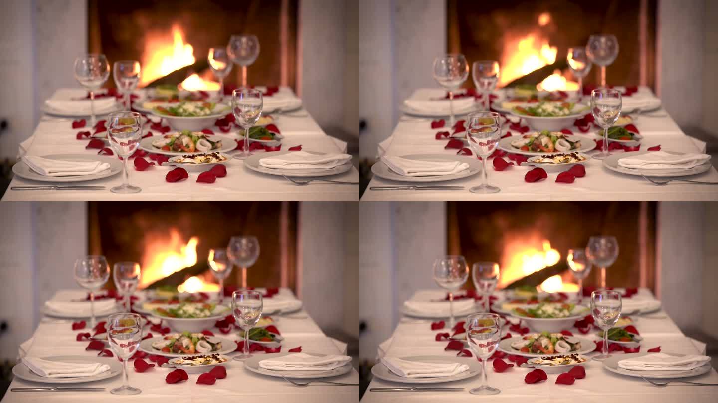浪漫晚餐聚餐聚会冬季