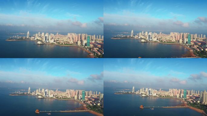 青岛城市天际线4K高清航拍视频