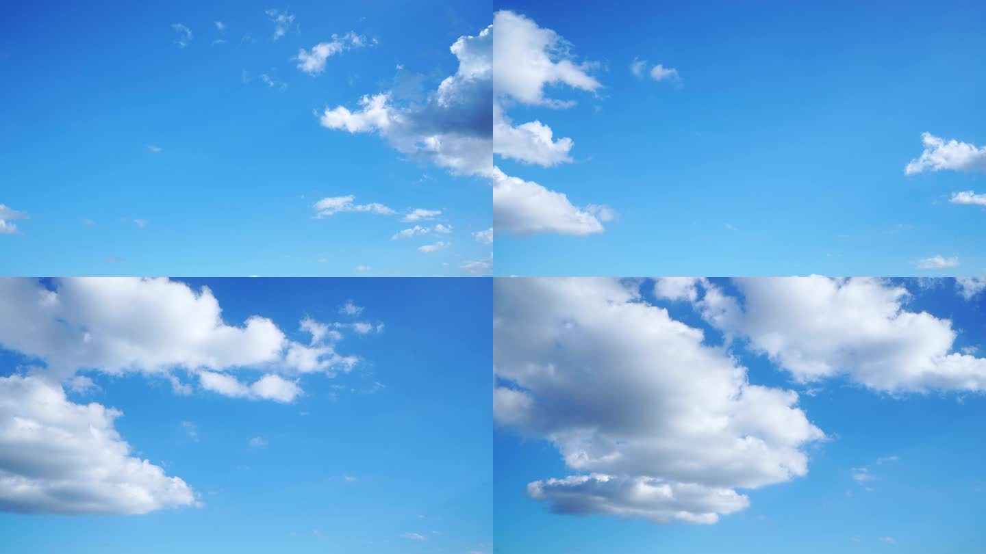 蓝天白云延时晴朗天空云朵飘动晴空好天气