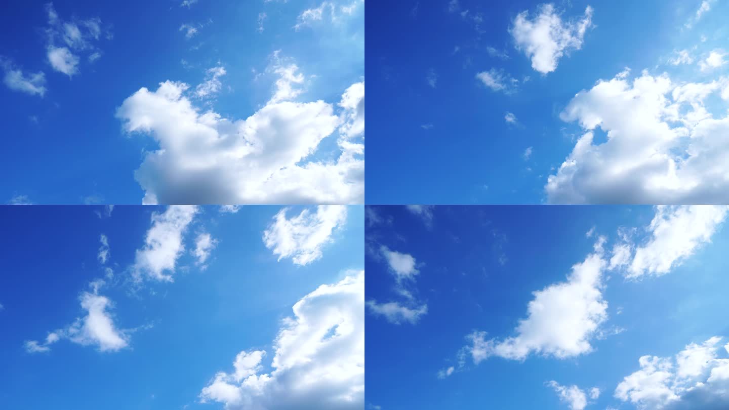 蓝天白云延时天空云朵飘动晴朗好天气动态天