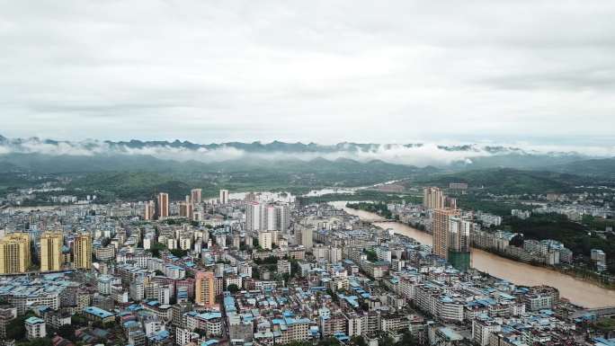 县城城市样貌景观 县城空镜