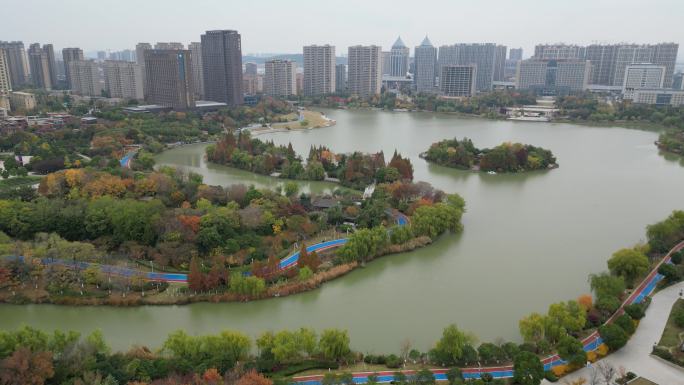 航拍徐州金龙湖公园-HDR