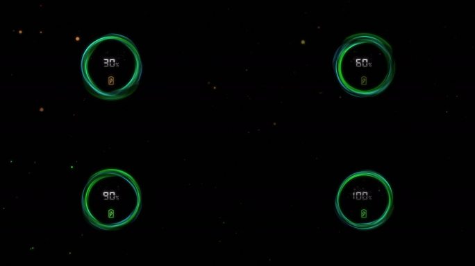 充电界面能量粒子汇聚4K