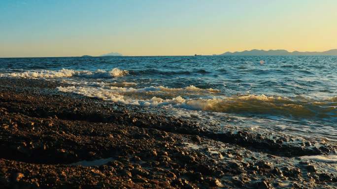 海大海海边浪花海岛