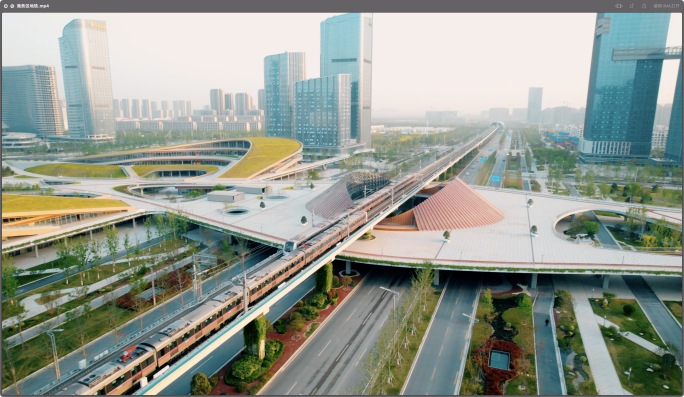 西安国际港务区地铁 城市轻轨 地铁行驶