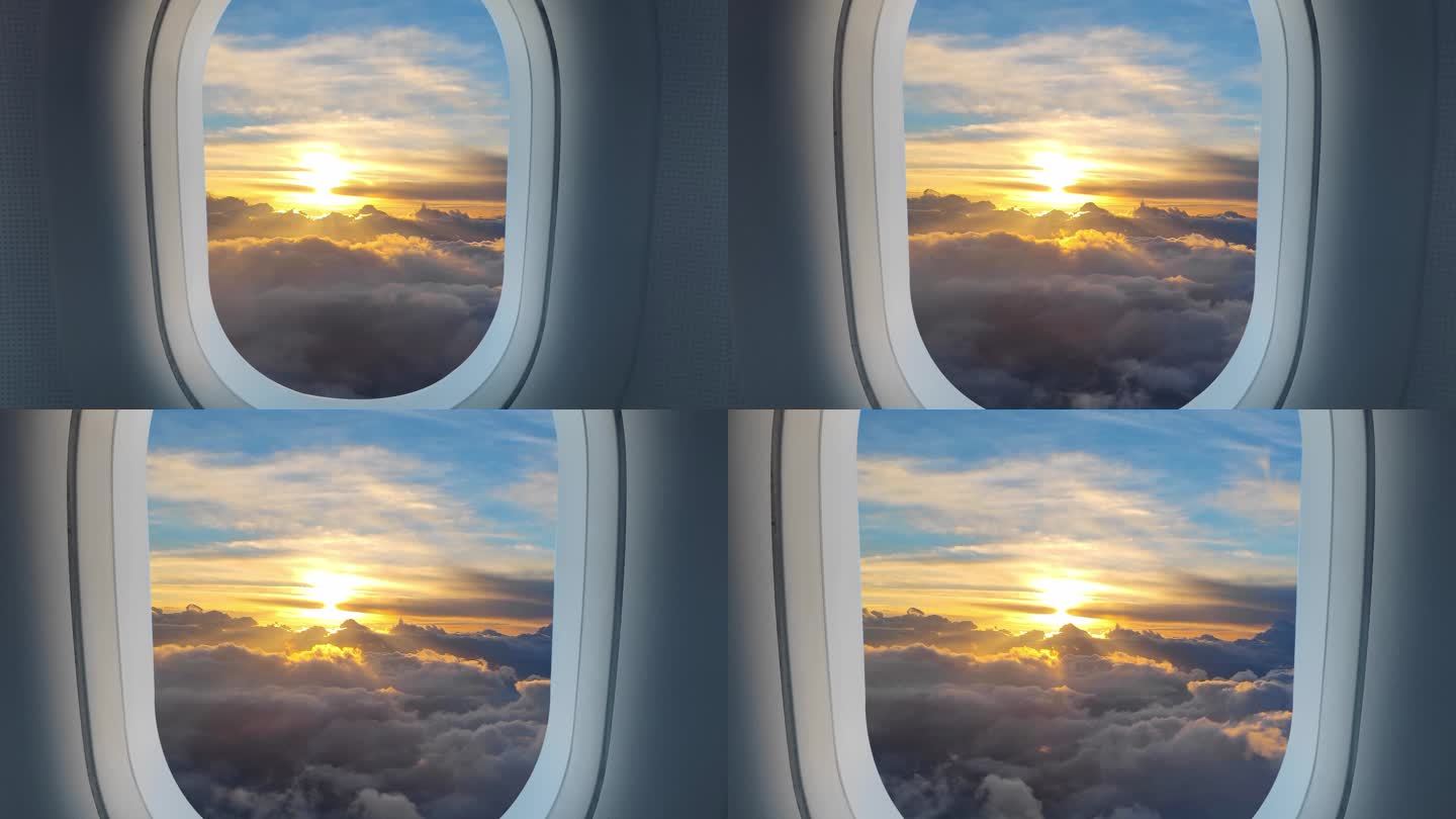 飞机窗外云海