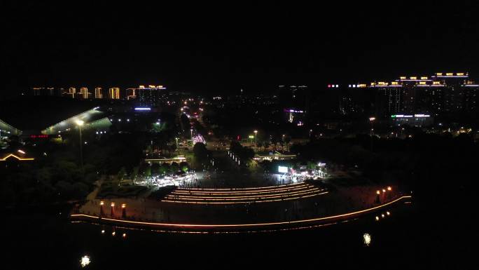 浙江临海临湖夜景