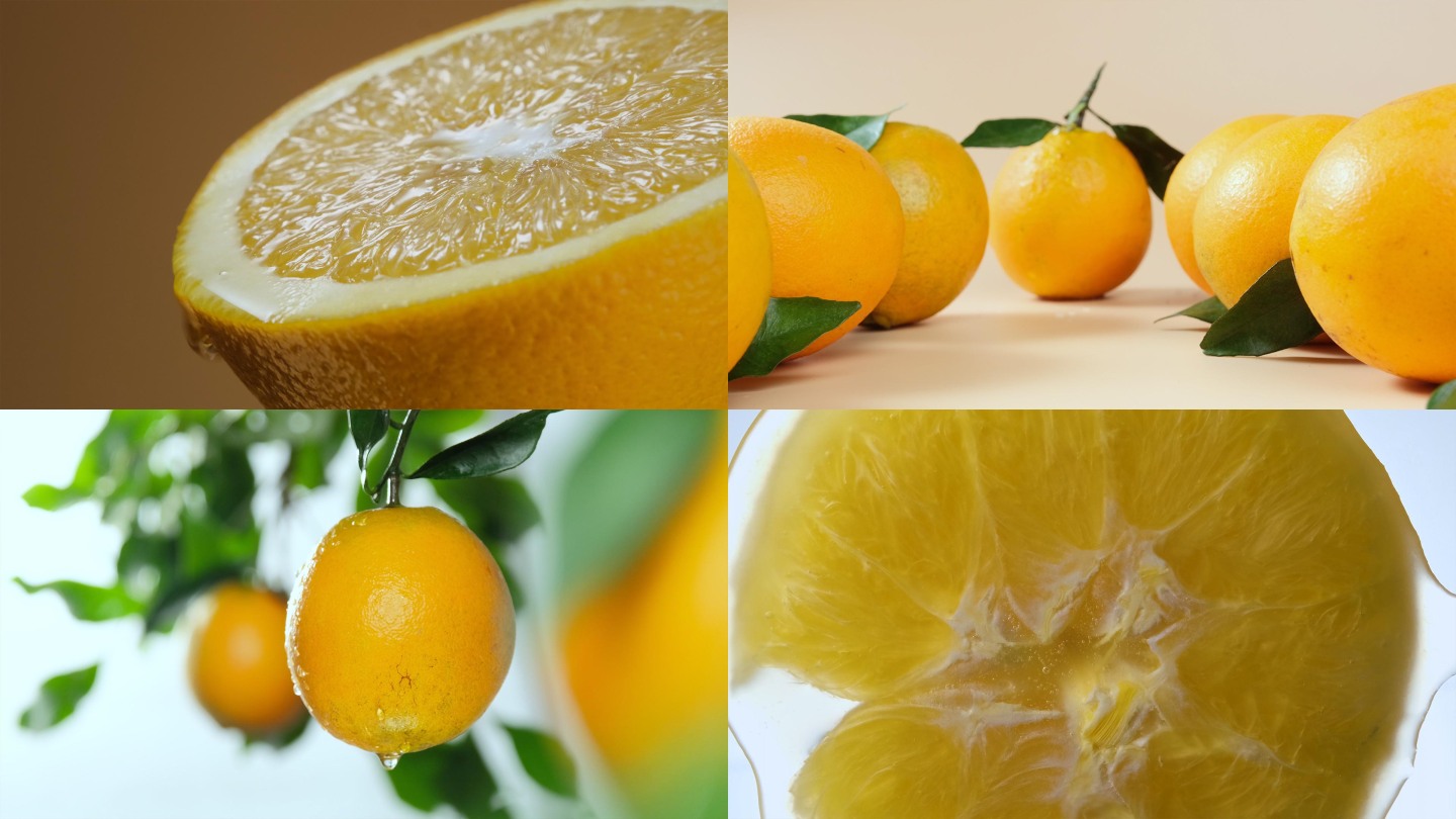 橙子4K展示素材 脐橙