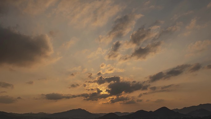 夕阳天空 风起云涌