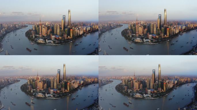 上海航拍4K陆家嘴金融城