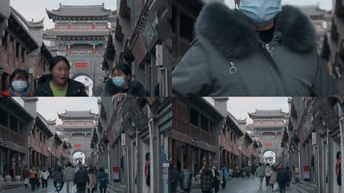 文化遗产视频云南昭通古城古楼城门