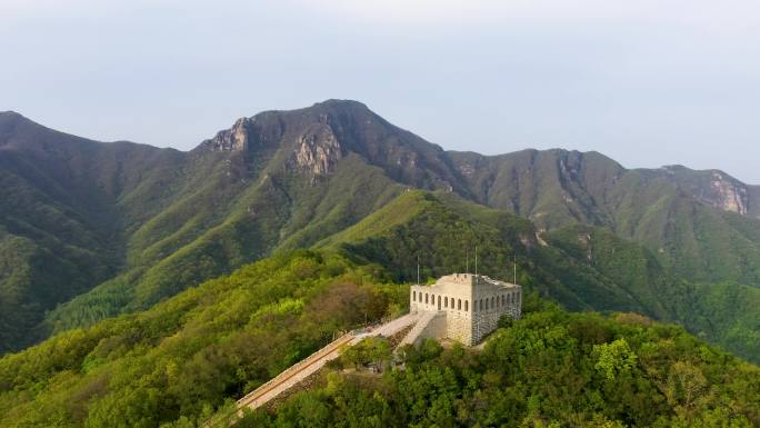 航拍北京延庆火焰山九眼楼长城