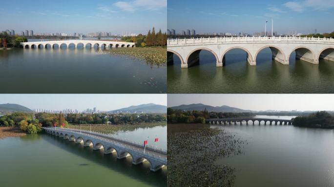 航拍徐州云龙湖桥-HDR