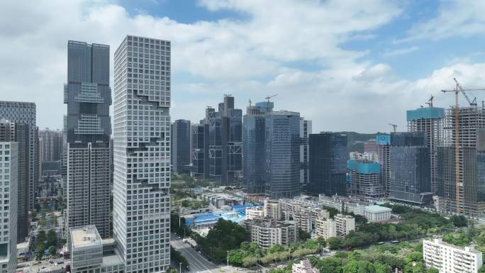 深圳南山区科技创新中心建筑群航拍