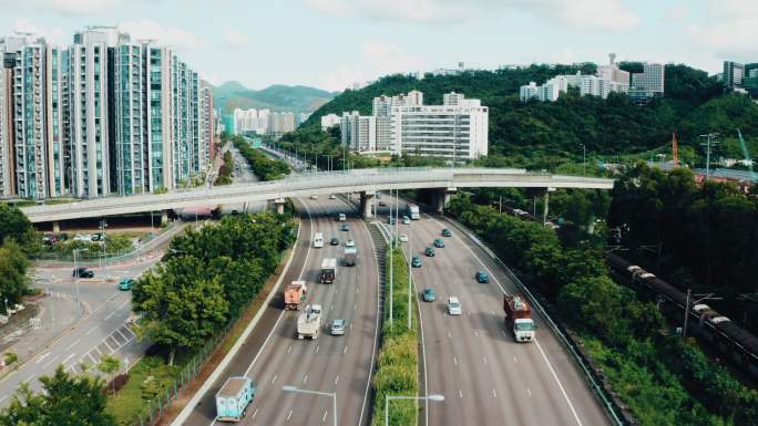 香港白石角拥挤的公寓楼