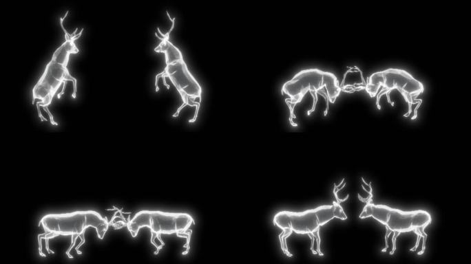 全息鹿动画透明通道素材