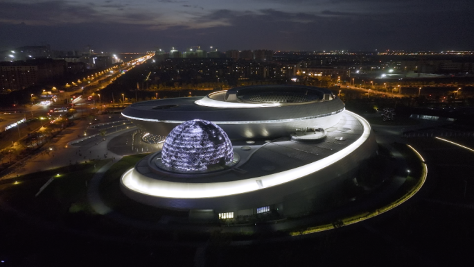 【4K60帧】上海天文馆夜景航拍