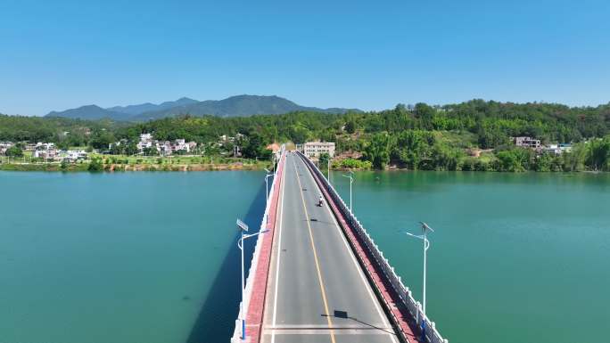 河源和平东水东江大桥航拍 桥梁