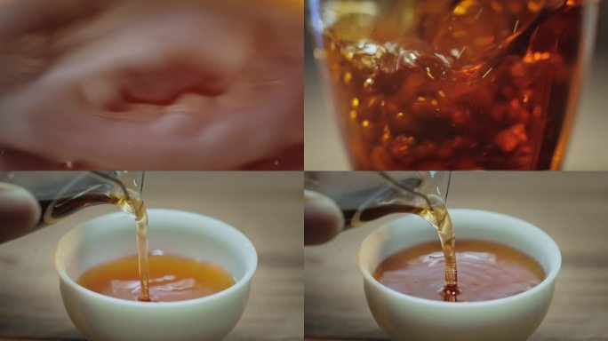 红茶泡茶倒茶滴水滴茶喝茶茶艺茶文化宣传片