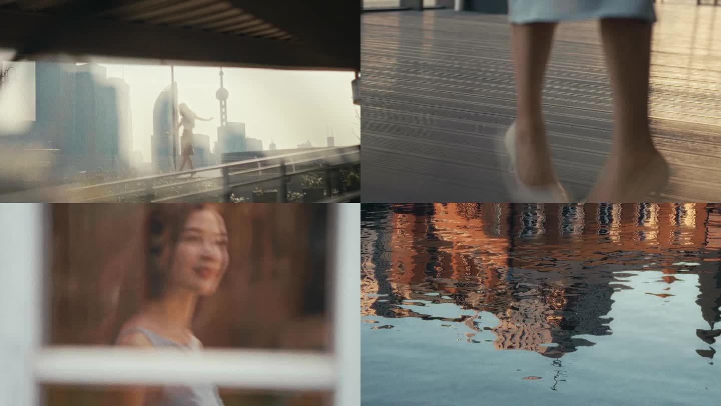 闺蜜女孩时尚女性美女休闲娱乐逛街唯美画面