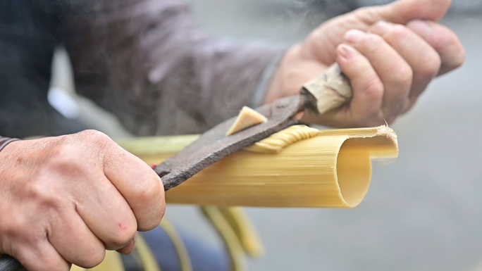传统手工竹麻制作