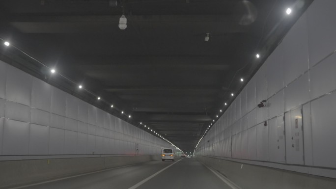 行驶 车辆 隧道内 流动 灯光 开车