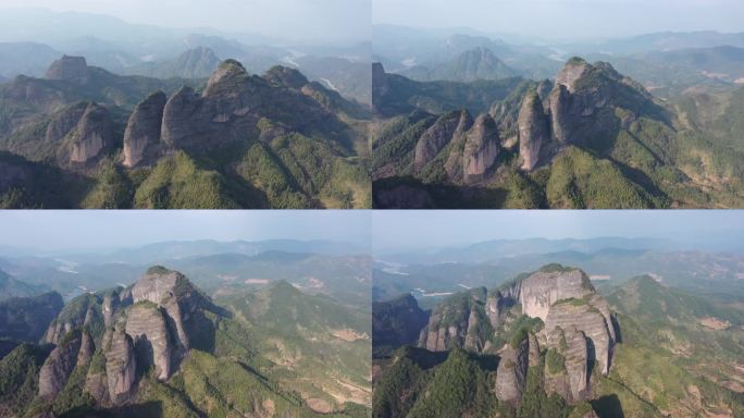 航拍 山水 风景 素材 景区