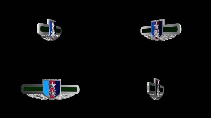 战略支援部队胸标带透明通道循环视频