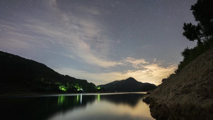 重庆百里竹海星空日转夜4K60帧