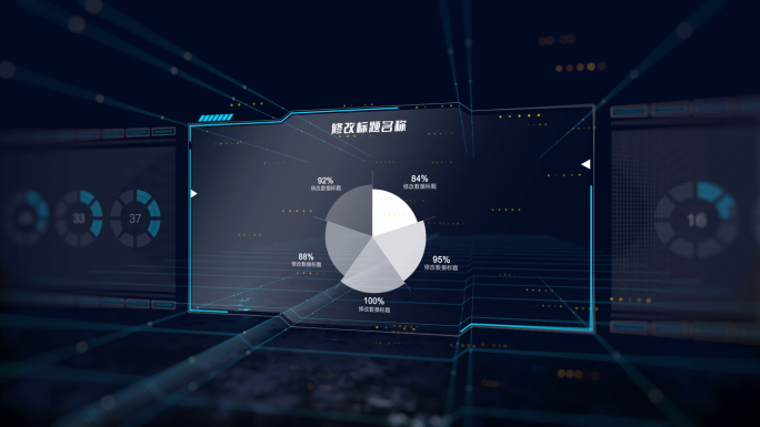 简约大气未来科技风格企业年度图表数据标题