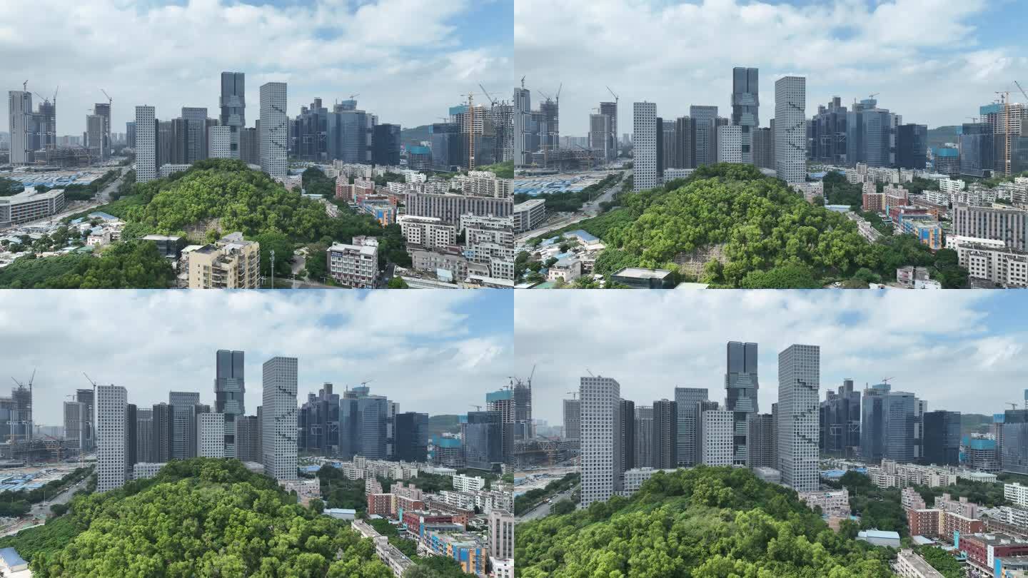 深圳南山区科技创新中心建筑群航拍