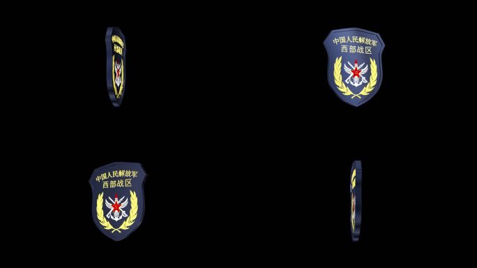 西部战区臂章带透明通道循环视频