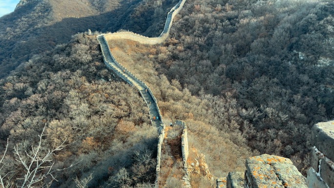 石峡关长城 北京长城冬季实拍