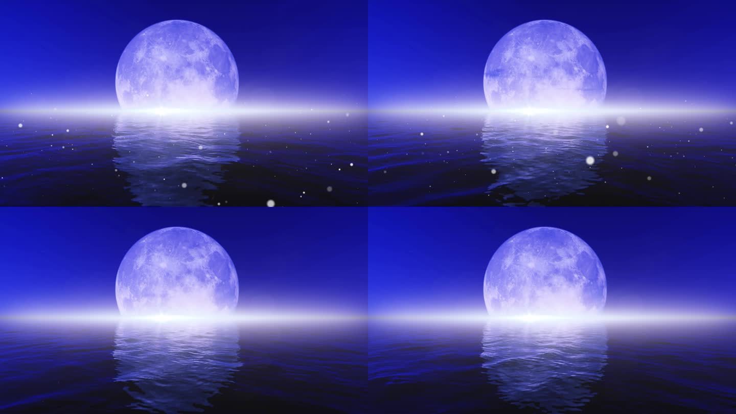 海面上的蓝月亮