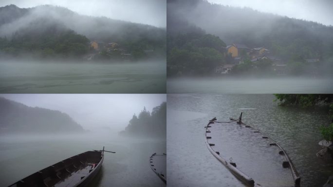 江南雨雾4K原始视频