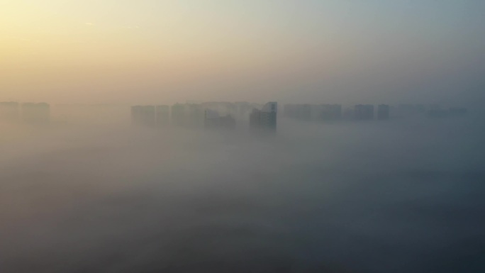 广汉市城市穿云航拍