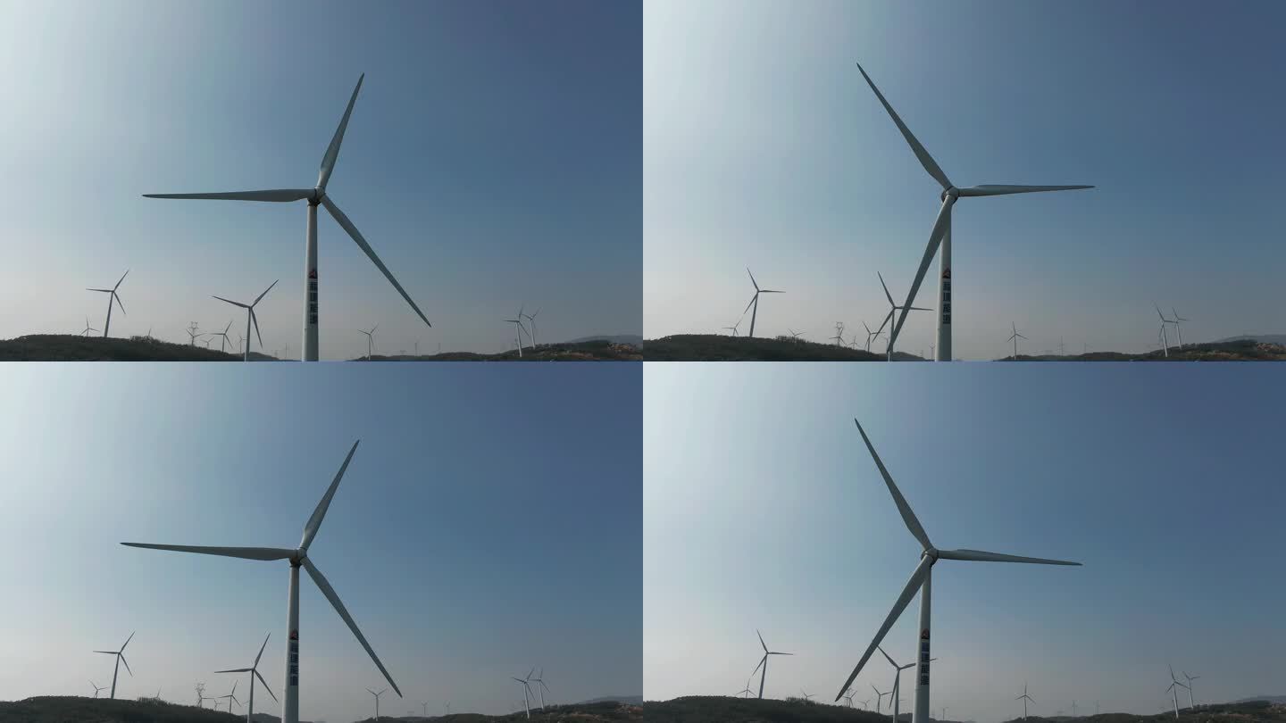 山上的风力发电机