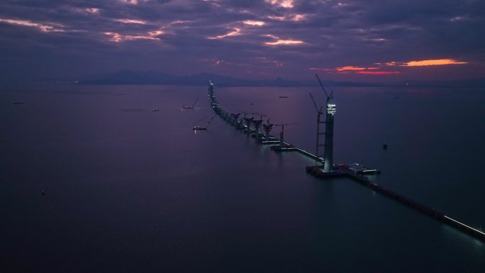 4k航拍珠海黄茅海大桥