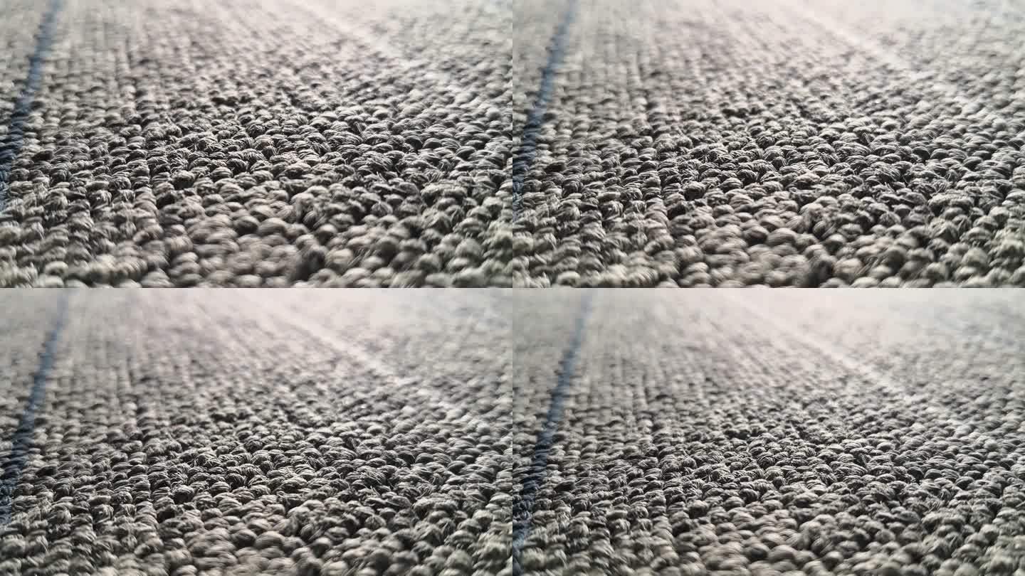 灰色地毯特写细节带景深4K